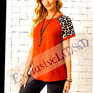 Leopard Raglan Sleeve Top (S-XL)